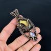 Septarian & Moonstone 999 Copper Wire Wrapped Pendant, Handmade Gemstone Tree Of Life Pendant Jewelry, Gifts For Wife Brand New Pendant