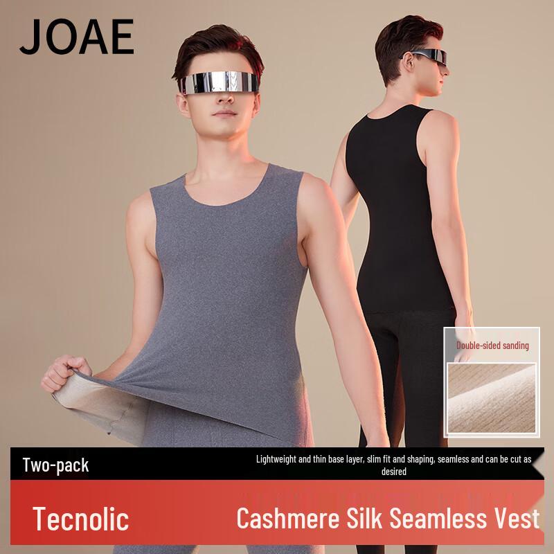 

JOAE Мужской терможилет из кашемира и шелка, антибактериальный, антистатический XL