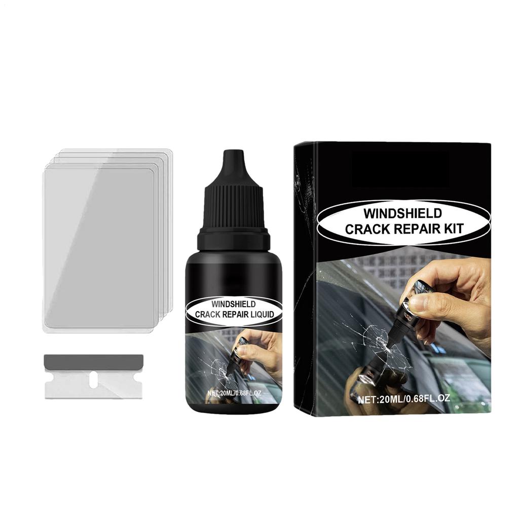 Professional Windshield Repair Kit 20ml Car Glass Crack Chip Fix Liquid DIY Emergency Windshield Repair Tool for Vehicle Glass