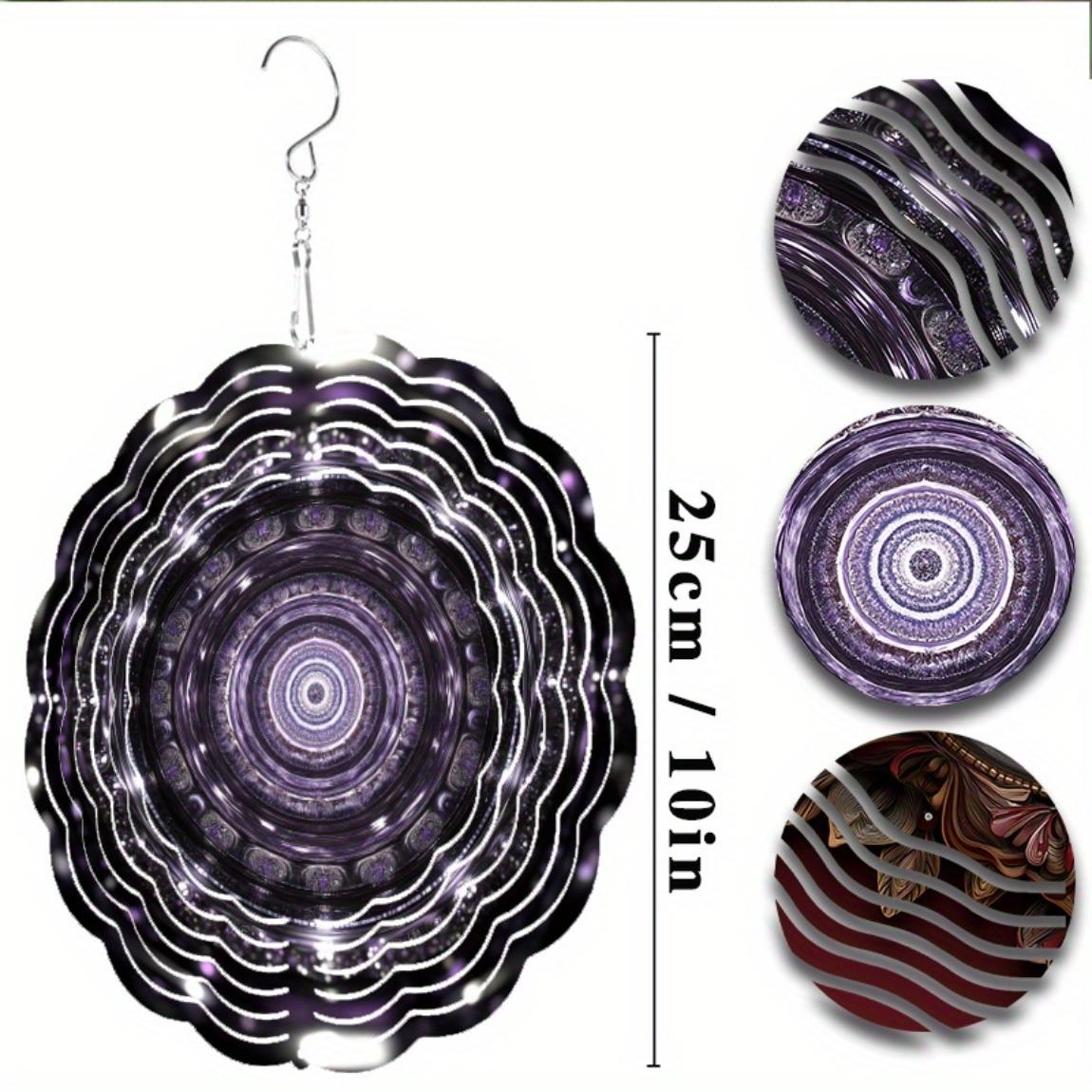 

360 Degree Rotating 10 Inch Metal Wind Spinner for Outdoor Garden Patio Balcony Decor Elegant Hanging Wind Chime No Electricity Needed 01A