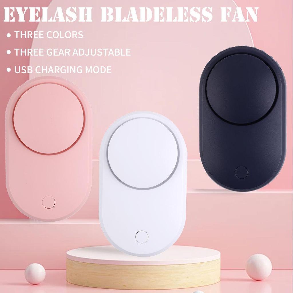Mini USB Rechargeable Bladeless Fan for Eyelash Extensions
