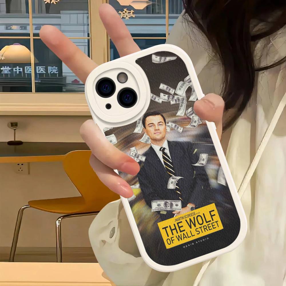 Classic Movie W-Wolf Of W-Wall S-Street Leather Phone Case For IPhone 16 15 14 17 Pro Max 11 12 Mini Plus Soft Shell