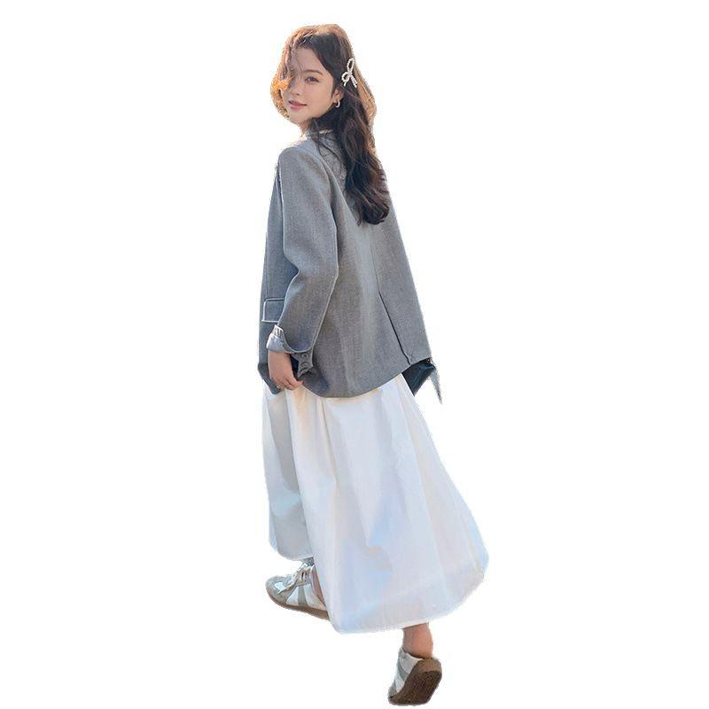 Design generujący włosy szary temperament mała marynarka wiosenna nowa prosta codzienna marynarka