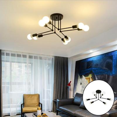 6 Light Ceiling Chandelier Iron Pendant for Restaurant Children Room Decor