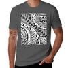 Hand Drawn Polynesian Tribal Tshirt Light Athletic Short Sleeve Tee Shirt
