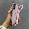 Applicable to iPhone17Promax four corners anti-drop electroplating transparent mobile phone case Apple 16 hand rope protective case