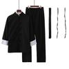 Herren Chinesischer Stil Tang Anzug Bruce Lee Kampfsport Kung Fu Hemd, Baumwoll-Leinen Wing Chun Magua, Herbst/Winter Kleidung
