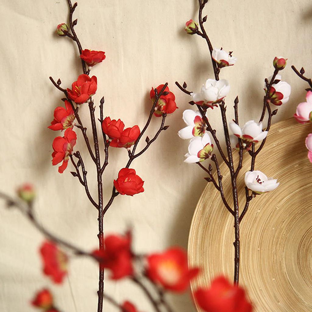 Artificial Flower Wedding Decoration Versatile Lifelike Faux Plum Blossom For Bedroom Living Room