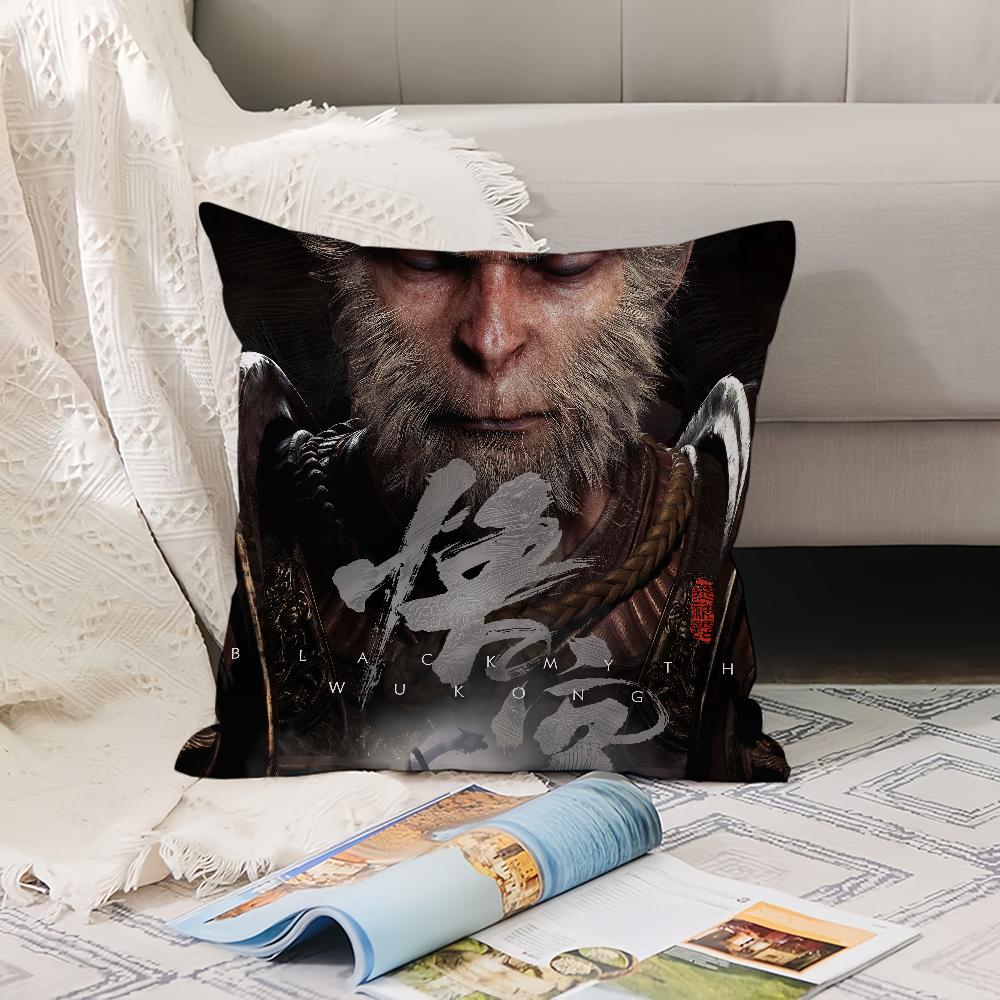 Game Black Myth Wukong Pillow Case Office Cushions Suitable For Sofa Car Bedroom Decorative Cushion Cover