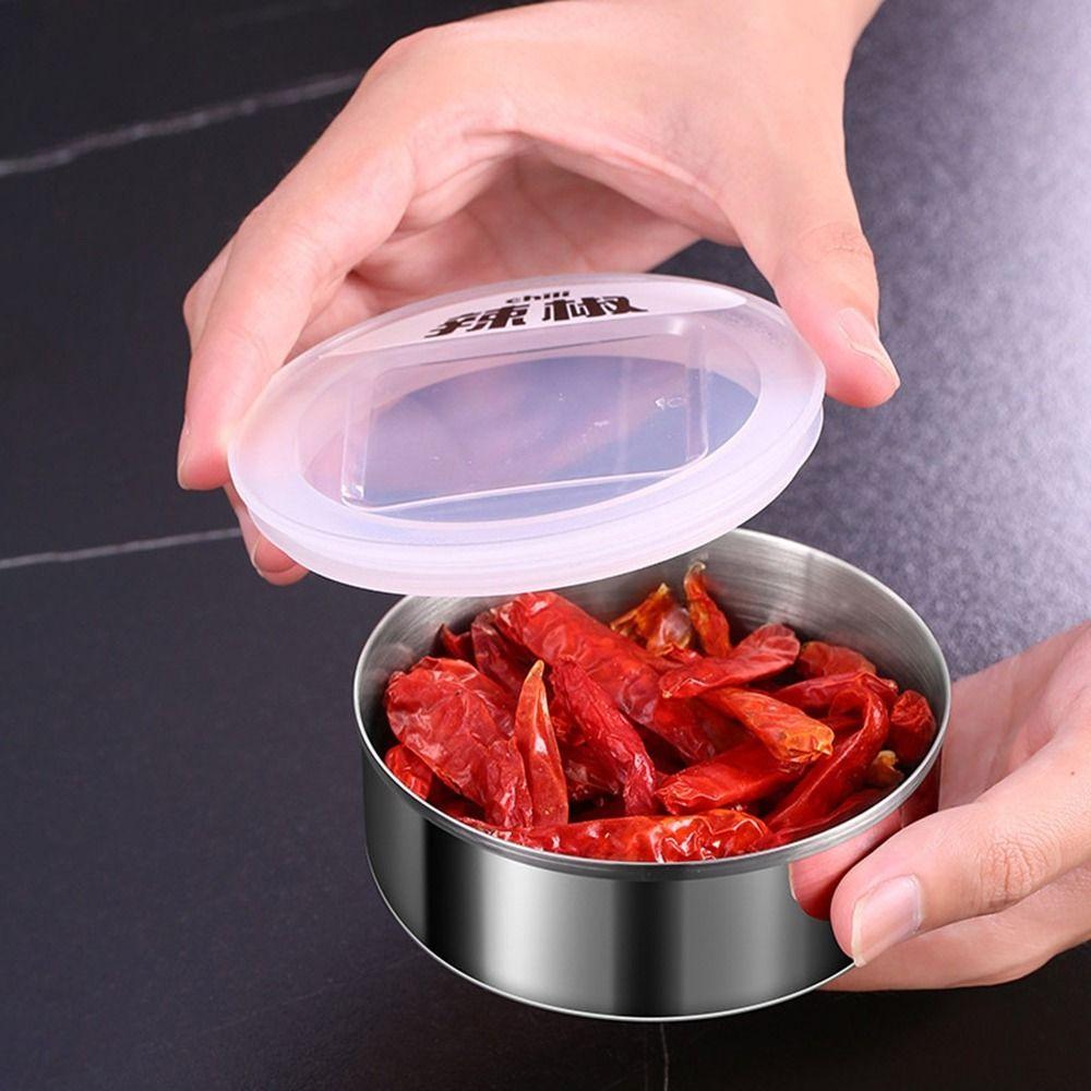 3 stk Veggmonterte Magnetiske Krydderglass Sølv Krydderoppbevaringsboks Krydderboks Kjøkken