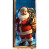 Merry Christmas Snowman Santa Claus Door Cover Banner Christmas Hanging Decor for Holiday Season Party