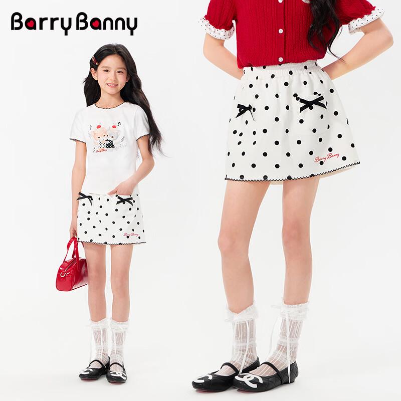BARRY BANNY Girls  Polka Dot High-Waisted Short Skirt 120