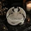 Gotische Schlüssel Schale 3D Gedruckte Drachen Aufbewahrungs Tablett für Schmuck Schlüssel, Dekorativer Schreibtisch Organizer mit Skulptur Detaillierten Fantasy Schuppen & Flügeln,