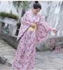 Japanese Wafu Hot Stamped Cotton Kimono for Girls - Bathrobe, Cosplay, Stage, or DIY Props