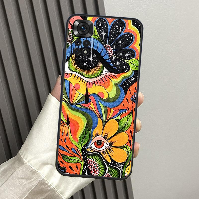 

Colourful Psychedelic Trippy Art Case For Xiaomi Redmi Note 14 Pro 13 12 11 10 15 Pro Plus Redmi 14C 13C 15C 10C 12C 15 Funda Redmi Note 11 Pro