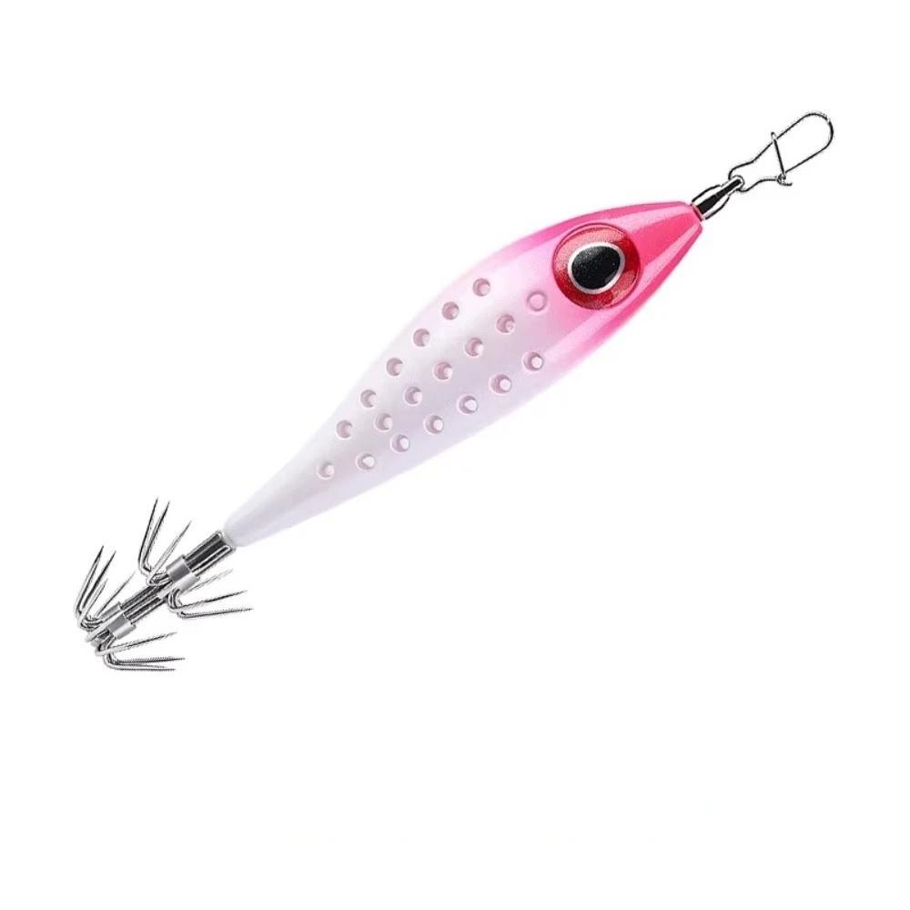LED Lighted LED Squid Bait Thicken Double-Layer Squid Lures Glow Fishing Lures Boat Fishing