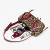 Pu Leather Leopard Print Crossbody Bag With Rivets And Tassels For Daily Use