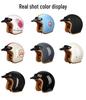 Retro 3C-Certified Unisex Motorcycle Helmet, All-Season 3/4 Design for Motorbike & Electric Bike