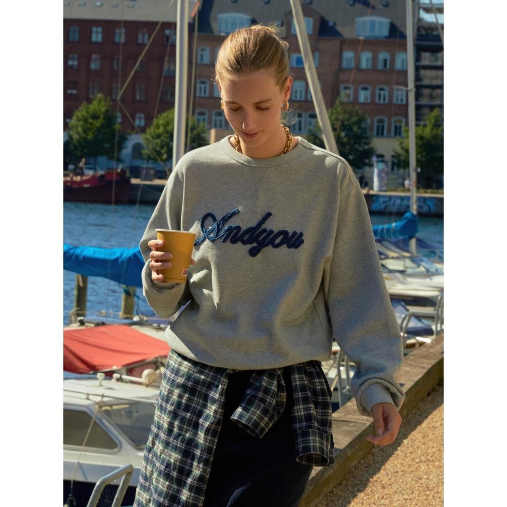 

Толстовка с вышитым логотипом And You Grenan серого цвета Gray/1