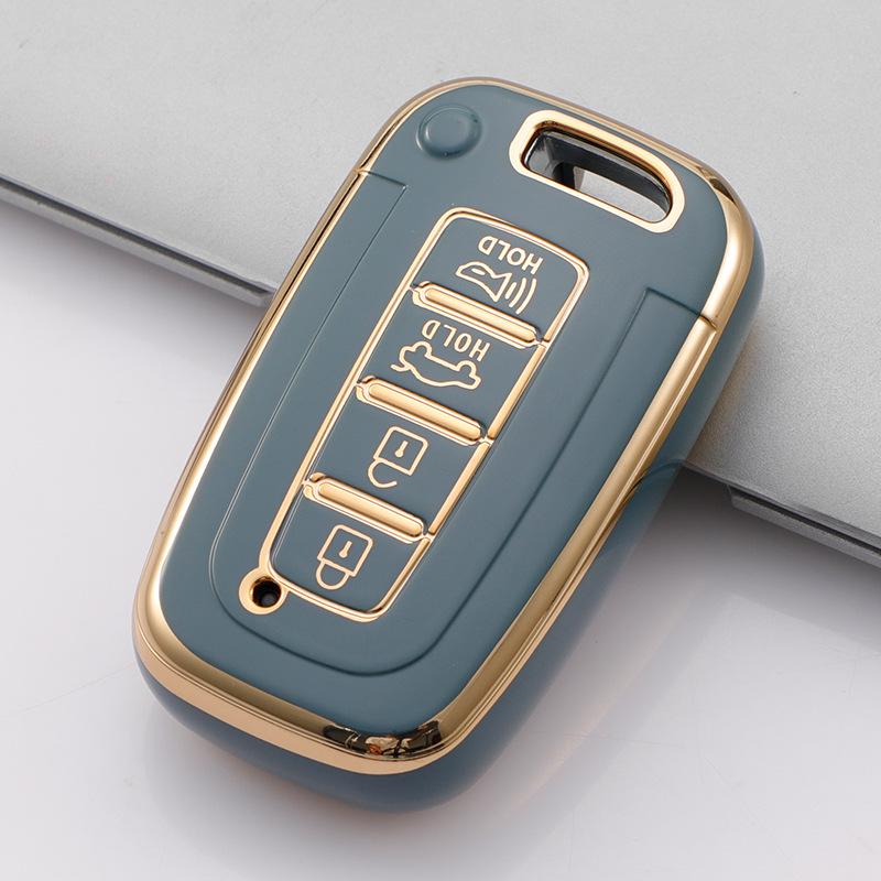 Hyundai Elantra 12th Gen, ix35, Sonata 8 Key Cover - Drop-Proof Protection with Full Shell and Buckle.