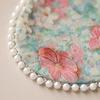 Cloth Pearls Edge Coaster Vintage Teapot Mat Swallow Brocade Cup Mat  Drinkware Accessories