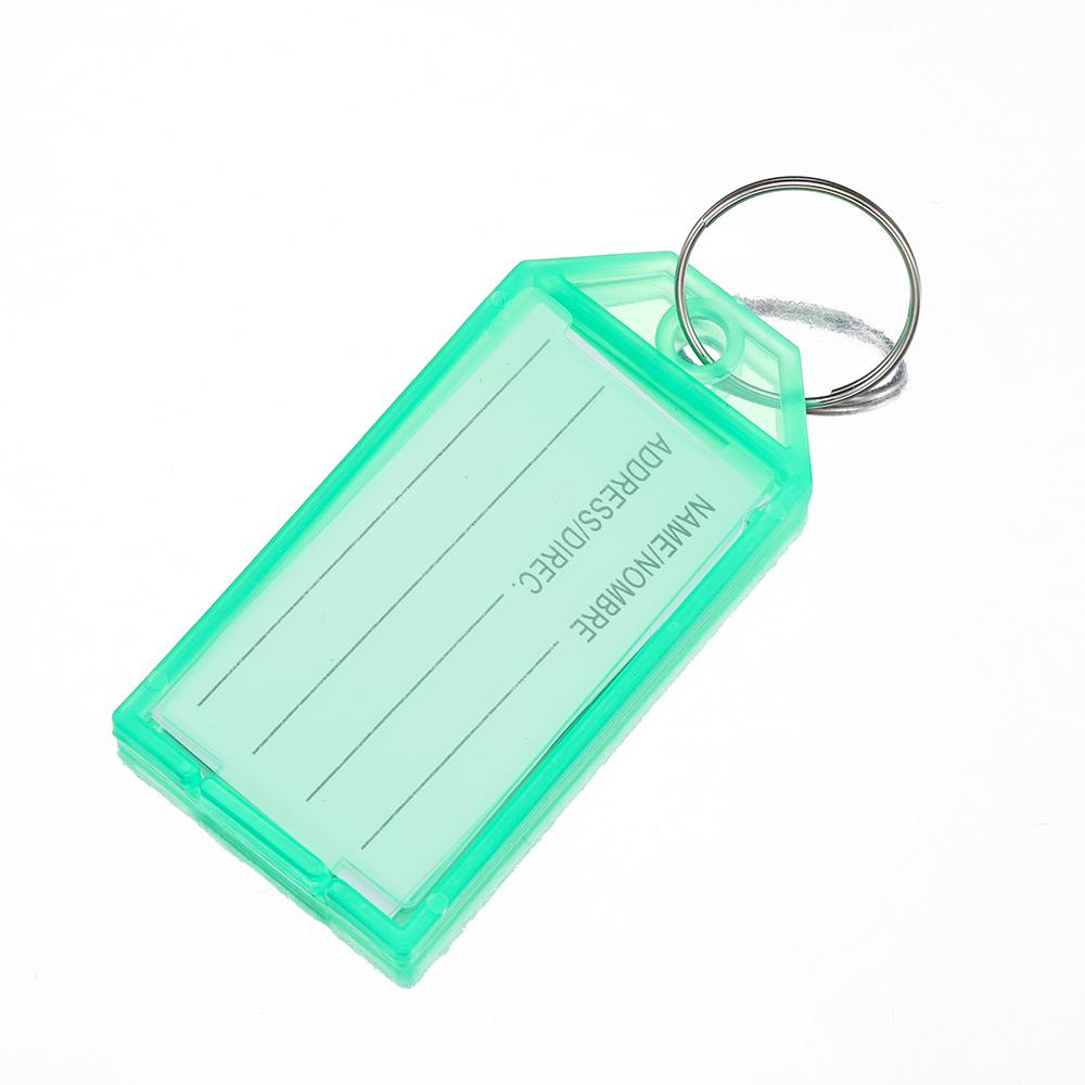 10-50pcs Colorful Plastic Keychain Key Tags Label With Split Ring For Diy Numbered Name Baggage Tag Id Label Name Tags