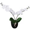 VidaXL Artificial Plant with Pot Orchid 30 Cm White
