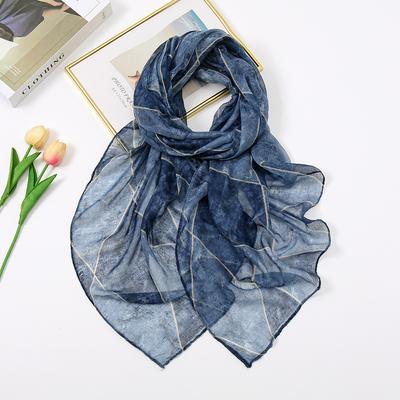 Simple Women Scarves New Geometric Print Voile Girls Scarf Retro Soft Cotton Foulard Viscose Students Female Wrap Shawls