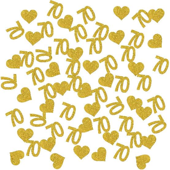 INNORU Number 20 Confetti Gold Glitter, Happy 20th Birthday Table Confetti, Twenty Years Paper Scatter, 20th Anniversary Cheers To 20 Years Party