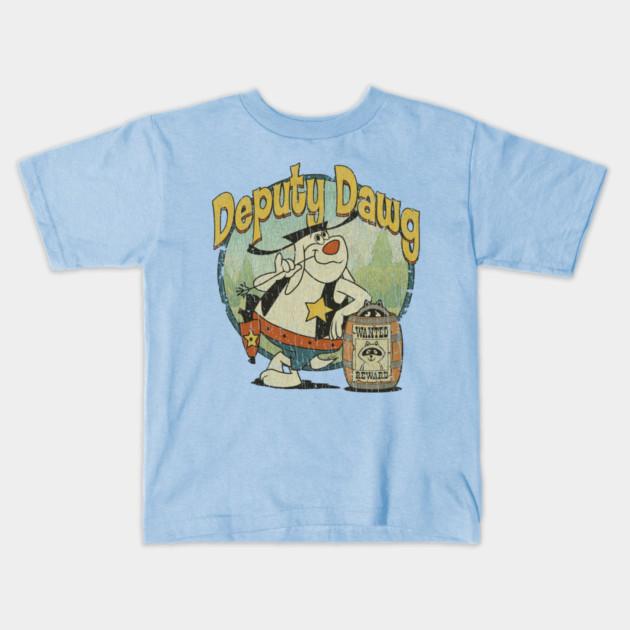 Boys Girls Soft Cotton Graphic Tees Deputy Dawg 1960 T-shirt Breathable Daily School Wear Kids T-Shirts