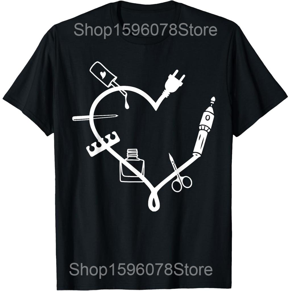 Skeleton Hands Manicure Red Nails Polish T Shirts Men Women Pure Humor Streetwear Tee Shirt Short Sleeve Unisex Loose Clothing