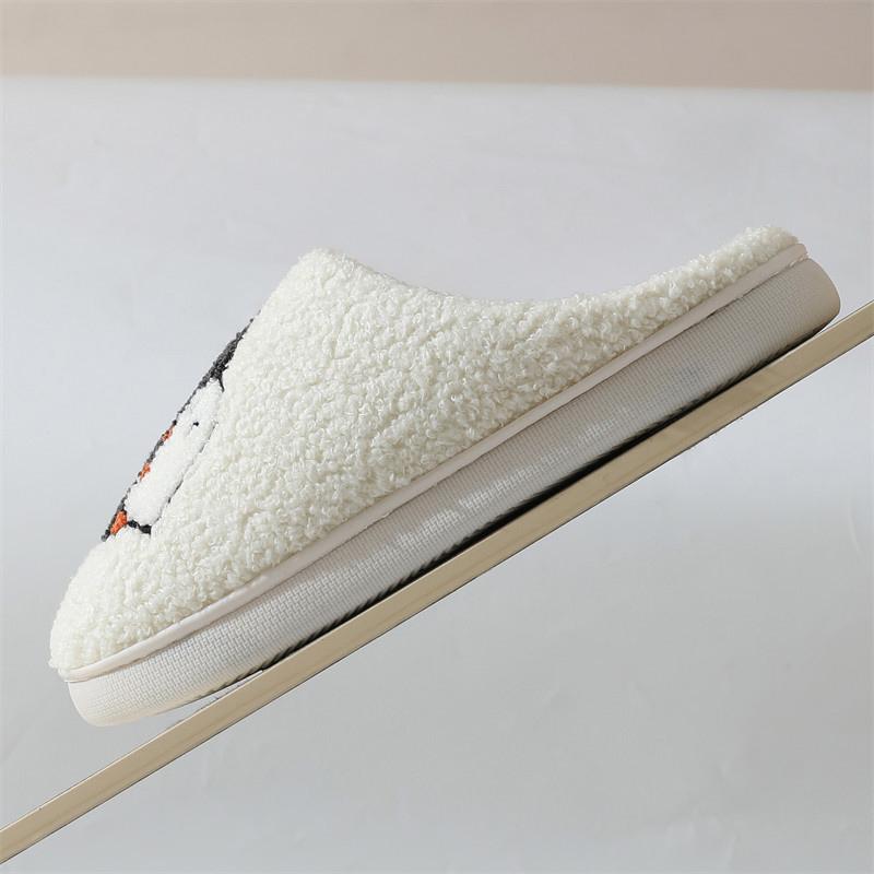 Fashion New Winter Cute Printed Halloween Slippers Women Soft Plush Warm Indoor Home Slippers Woman Lightweight Non Slip Bedroom Slides