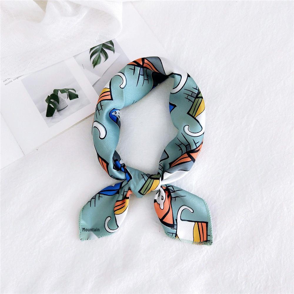 50 Seiden-Carrés: Vielseitige Frühlings-/Sommer-Halstücher für Damen - Koreanischer Stil