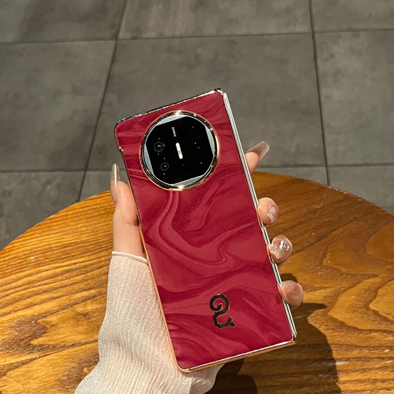 Year of the Snake Is Suitable for Huawei Matex5 Mobile Phone Case Folding Collection X6 Pioneer Anti-drop X3 Chinese Wind Electroplating Leather Case