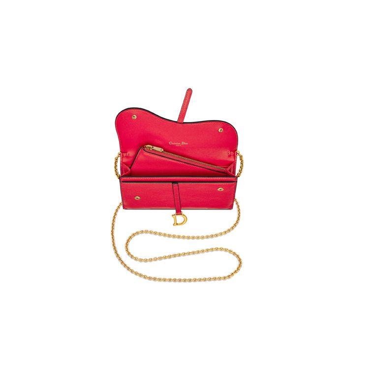 Dior Saddle Chain Lambskin Shoulder Crossbody Wallet Women Bags Red S5614CCEH-M14F