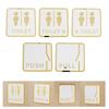 Square 12cm Bathroom Sign Acrylic Washroom Plaque Accessory Bathroom Wall Art for Parking Lots Convenient Assemble Durable