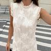 2026 Spring/Summer New Women's Sweet Style Design Dress Sleeveless High Quality Lace Embroidered Tank Top Stylish Openwork Dress