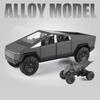 ctkhn3 1/24 Teslas Cybertruck Pickup Alloy Car Model Diecasts Metal Toy Off-road Vehicles Truck Model Simulation Sound Light Kids Gifts