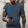 Men's Fashion Casual Short Sleeve Round Neck Independence Day Flag T-Shirt Top