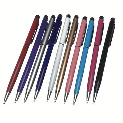 Touchscreen Stylus Compatible with Mobile Phones, Tablets, Kindle, and Black Ink Ballpoint Pen -2-in-1 Stylist Pen Suitable