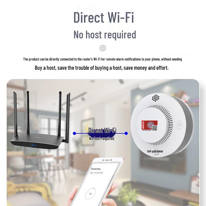 Lingfang SD100-WIFI Wireless Smart Smoke Alarm