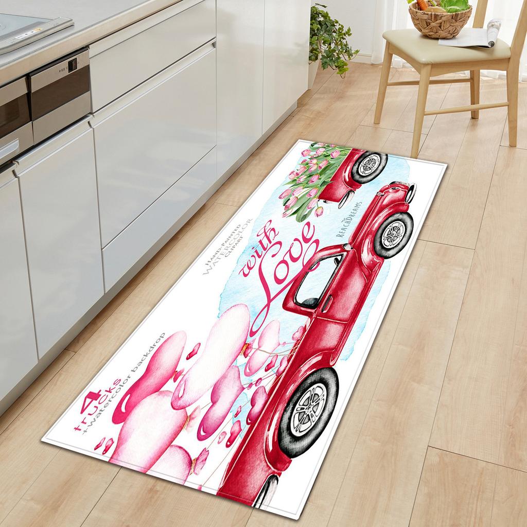 Valentine'S Day Carpet Long Floor Mat Love Theme Doormat
