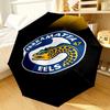 Parramatta Eels Team Crest Automatic Folding Umbrella - 8-Rib Travel Umbrella with Auto Portable Case, Ideal Gift for Birthdays