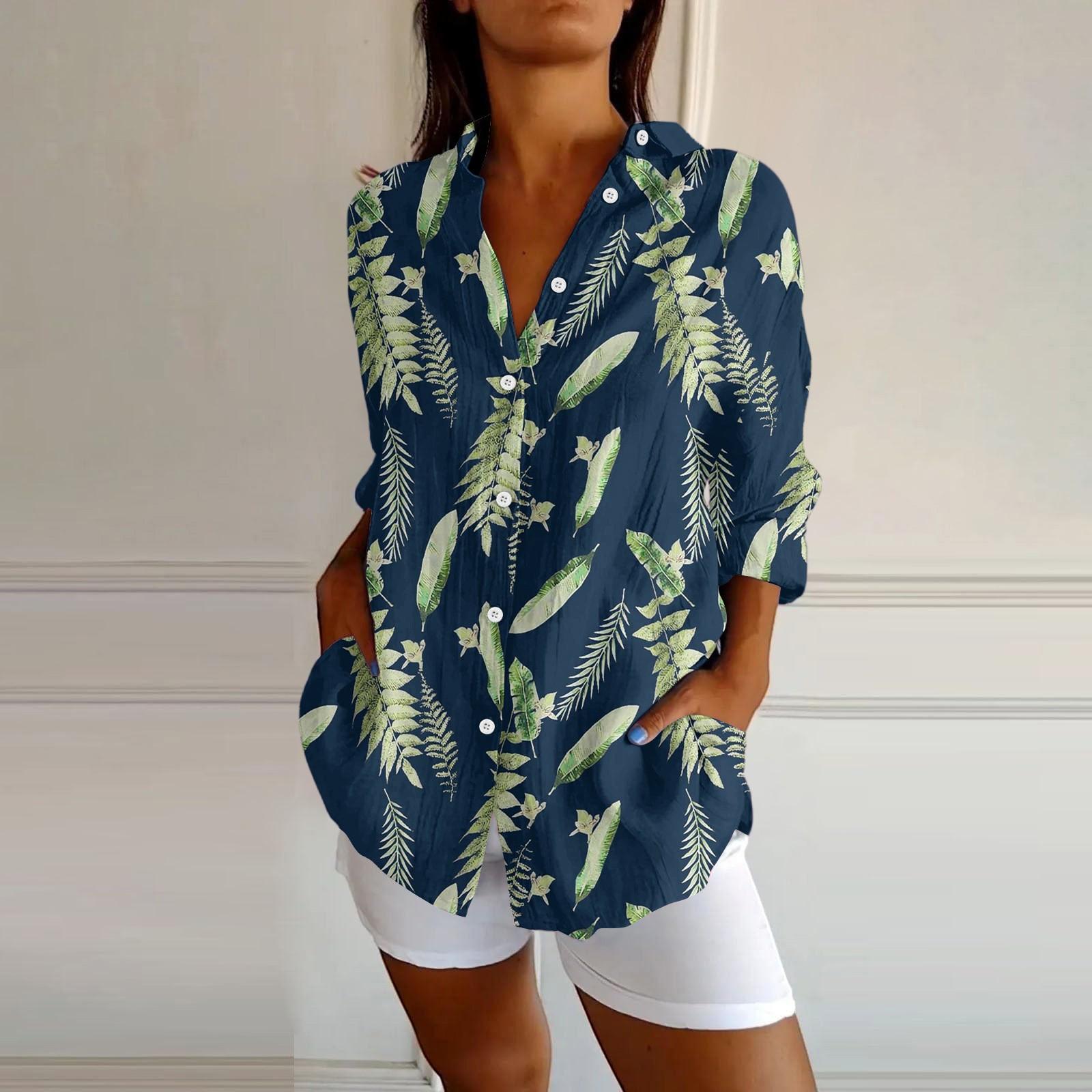 

Жіночі сорочки на ґудзиках, бавовняно-лляні, з довгим рукавом, сорочки для сукні, повсякденні літні топи, робочі блузи XXL