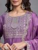 Conjunto de Kurta Pantalón Dupatta Bordado de Rayón para Mujer Top Túnica India Bollywood Traje Salwar