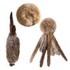 2Pcs Furry Ball Cat Toys Faux Rabbit Fur Cat Kicker Toys Natural Gall Fruit