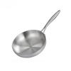 304 Stainless Steel Frying Pan Uncoated NonStick Skillet Steak Pot Kitchen Cookware for Gas & Induction Cooker