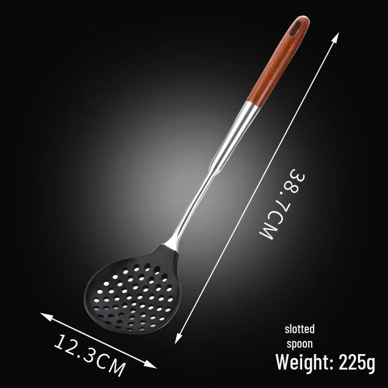 ZISIZ Rosewood Handle Silicone Frying Spatula