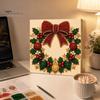 DIY Faux Pearl Art Crafts Christmas Kit, Santa Snowy Cottage Painting Kits for Adults 3D Bead Craft Set Adults, Home Winter Holiday Wall Decor Indoor