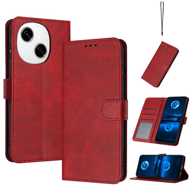 Magnetic Flip Cover Leather Case For Tecno Spark Go 1 2025 SparkGo 2024 30C 20C Pop 9 8 Cases Solid Color Skin Feel Wallet Bags